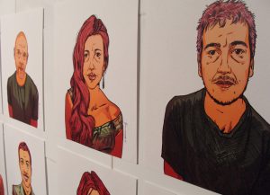 Instalación del Proyecto Binomio. Sala Mutatis y Punto. Festial per l'art Intramurs. Valencia, 2015.