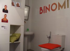 Instalación del Proyecto Binomio. Sala Mutatis y Punto. Festial per l'art Intramurs. Valencia, 2015.