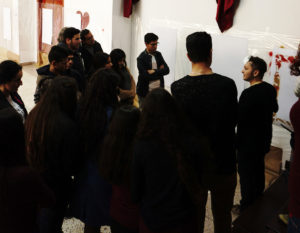 Proyecto Identidades. Colaboran: IE Melchor Jovellanos. Lugar: Salón de Actos, IE Melchor de Jovellanos. Alhucemos, Marruecos, 2018. Foto Maha Boulayoun.